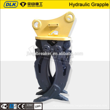 Fixed log grapple for excavator without rotating motor for sale